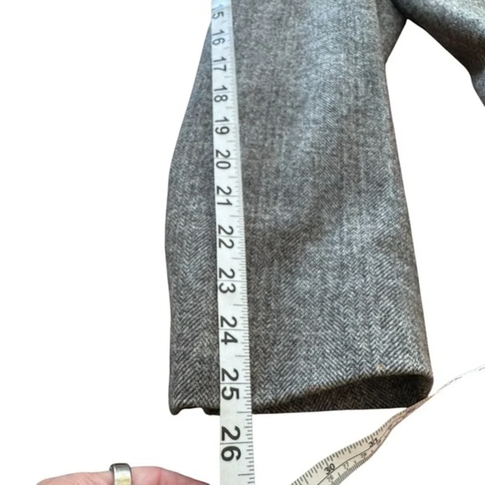Strathmore Chevron Wool Sport Coat Gray Jacket Blazer Men's 46 R‎ Vintage